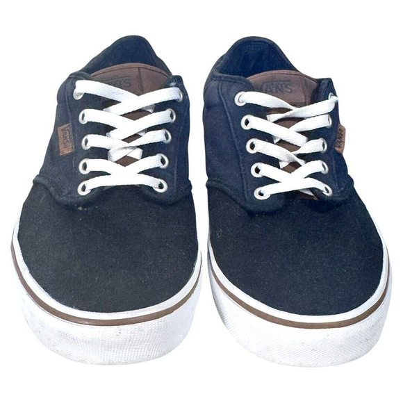 Vans Mens size 10 black Skateboarding Casual Sneaker Low Top Lace Up‎ Canvas - Picture 1 of 5